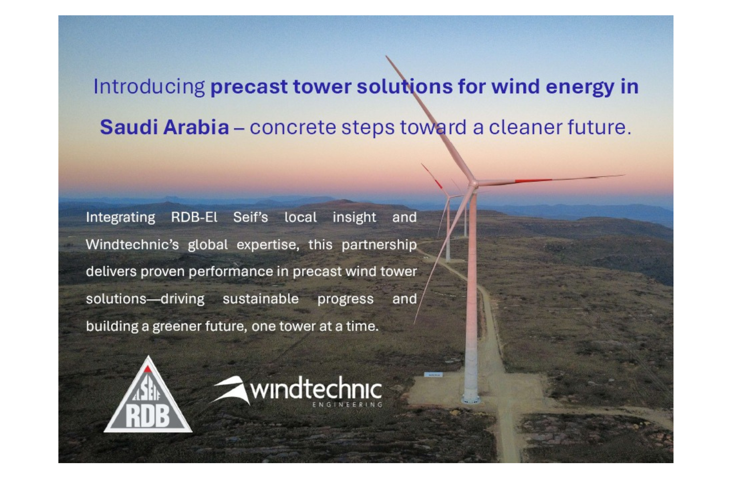 Windtechnic Engineering and RDB-El Seif form strategic alliance